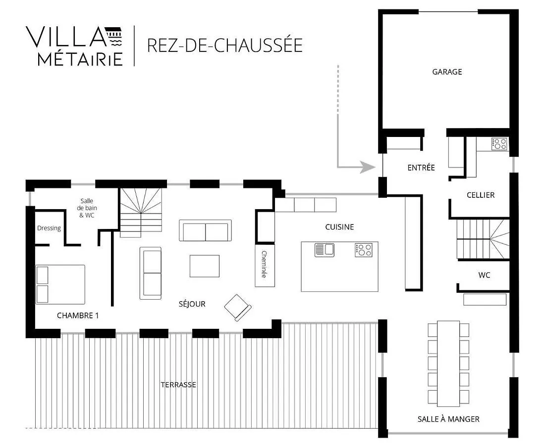 La Villa Metairie Locmaria